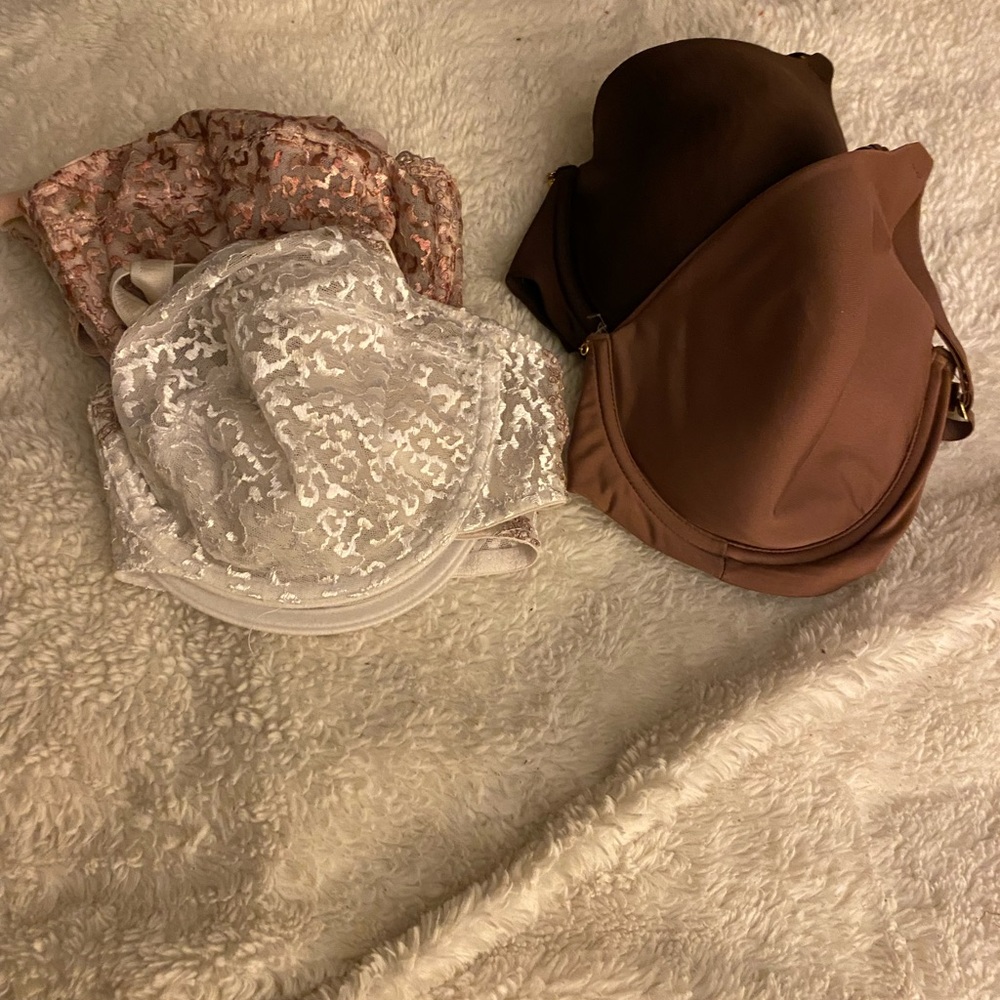 NWOT 2 - Designed for T-shirts, 2 are lace. Basic, beautiful colors. Never worn!